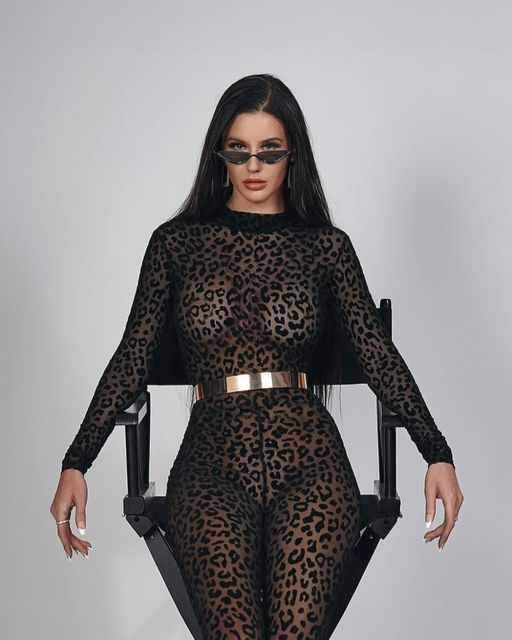 Fierce Elegance Velvet Leopard Bodysuit