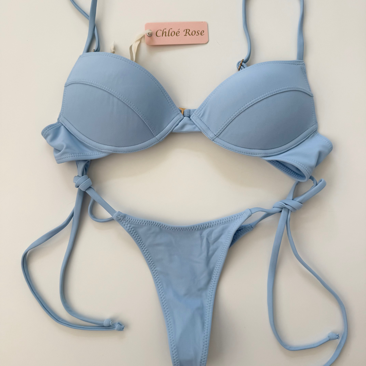 Paradise Push-Up Top in Baby Blue